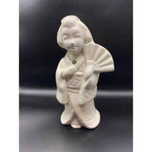 Vintage Ceramic Geisha Figurine w/Fan Drinking Cup Benihana of Tokyo